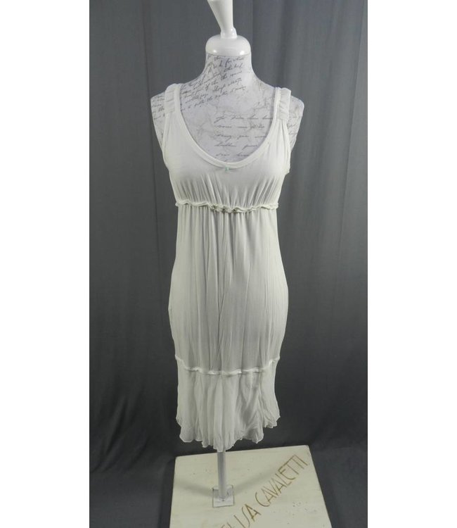 Elisa Cavaletti Langes aermelloses Kleid écru