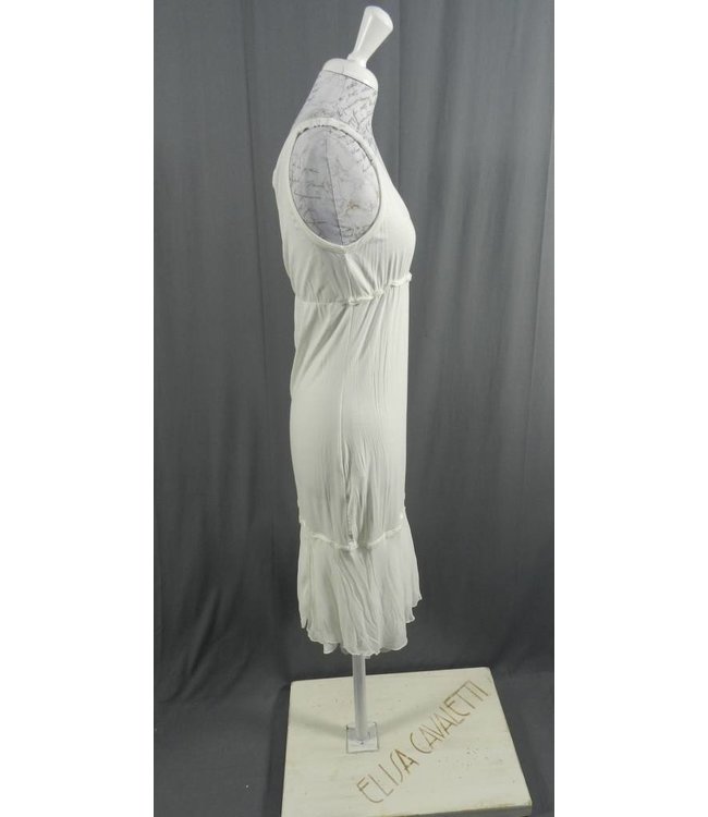 Elisa Cavaletti Langes aermelloses Kleid écru