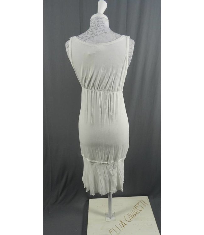 Elisa Cavaletti Langes aermelloses Kleid écru