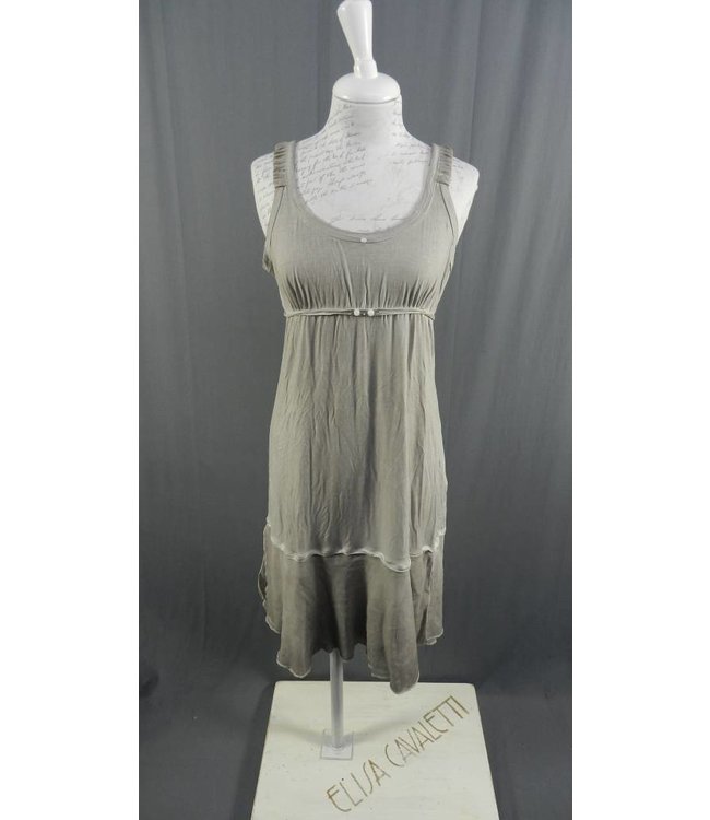 Elisa Cavaletti Langes aermelloses Kleid in verwaschenem grau