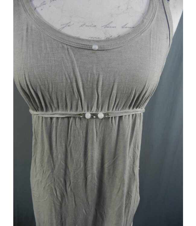 Elisa Cavaletti Langes aermelloses Kleid grau verwaschen