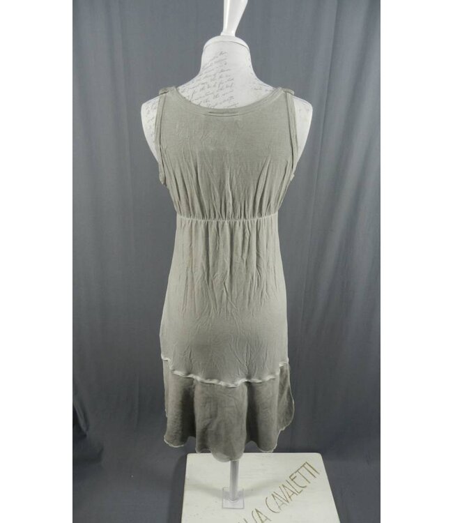 Elisa Cavaletti Langes aermelloses Kleid grau verwaschen