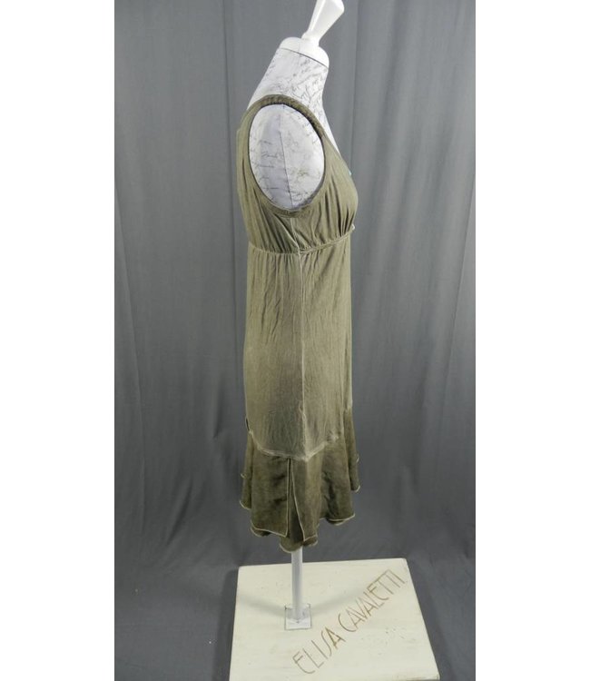 Elisa Cavaletti Langes aermelloses Kleid schlamm