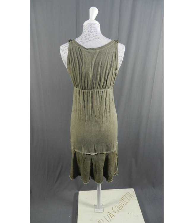 Elisa Cavaletti Langes aermelloses Kleid schlamm