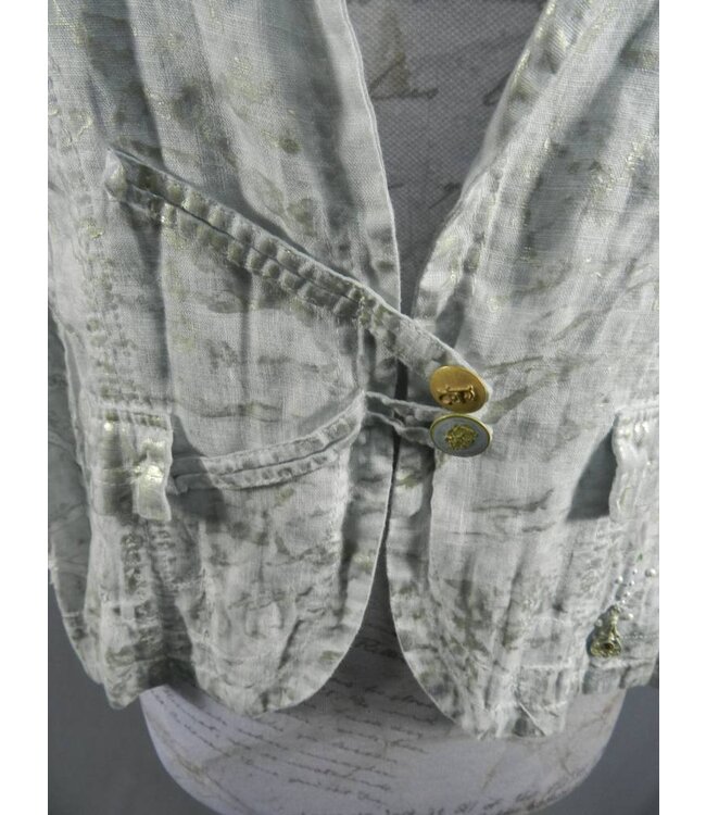 Elisa Cavaletti Leinen-Blazer hellblau