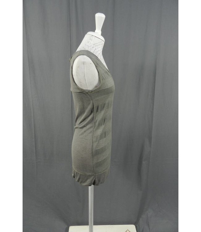 Elisa Cavaletti Long-Top aus dunkelgrauem Feinstrickmaterial