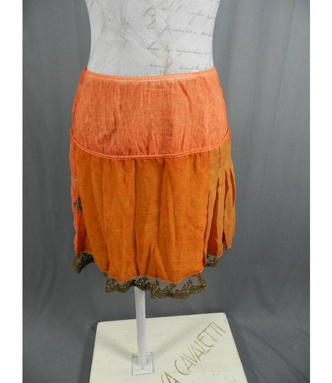 Elisa Cavaletti Minirock rot-orange verwaschen