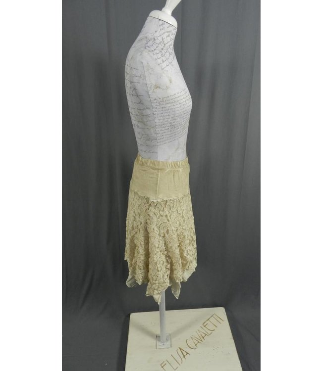 Elisa Cavaletti Beiger Rock mit Spitzen