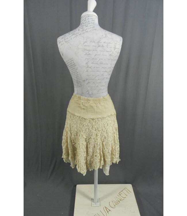 Elisa Cavaletti Beiger Rock mit Spitzen