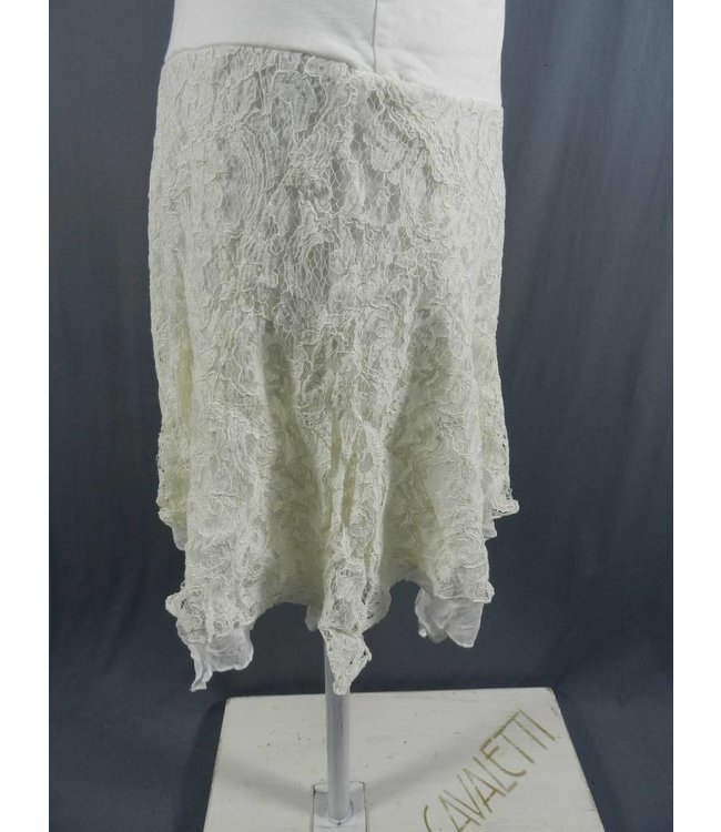 Elisa Cavaletti Rock mit Spitzen écru