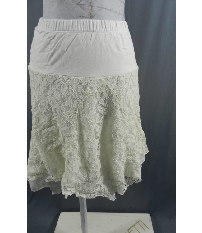 Elisa Cavaletti Rock mit Spitzen écru