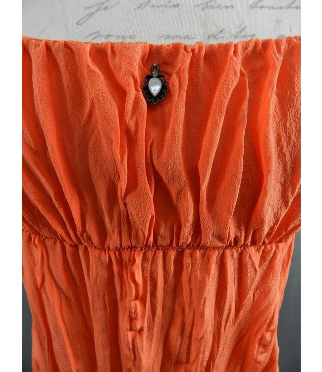 Elisa Cavaletti Trägertop Seide lachsrot