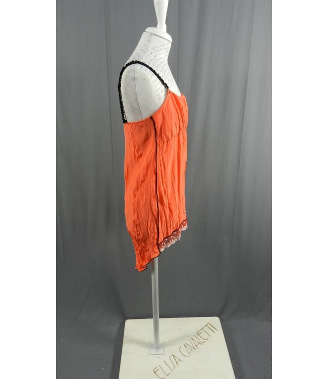 Elisa Cavaletti Trägertop Seide lachsrot