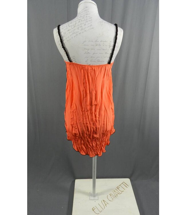 Elisa Cavaletti Trägertop Seide lachsrot