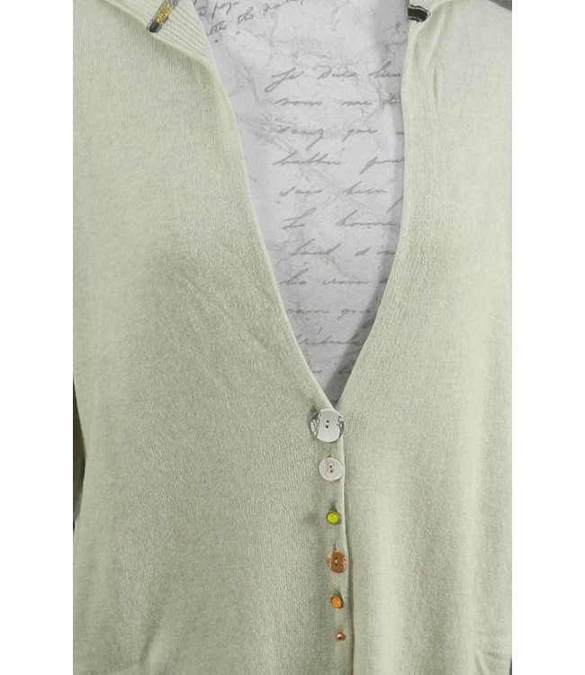 Elisa Cavaletti Lange Strickjacke hellgrau