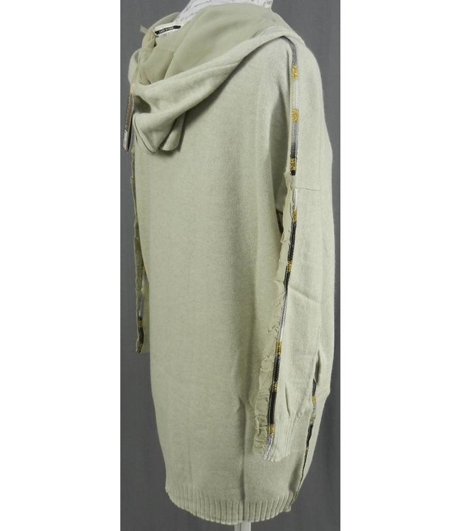 Elisa Cavaletti Lange Strickjacke hellgrau