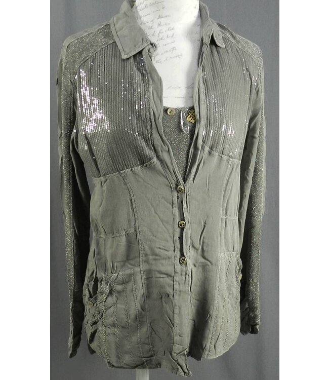 Elisa Cavaletti Bluse antrazith