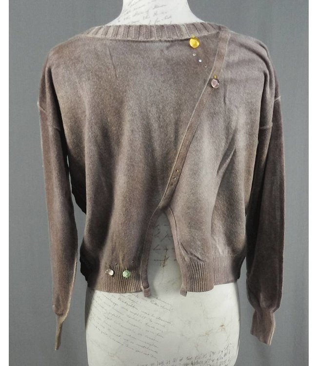 Elisa Cavaletti Kurzer Strickpullover violett marmoriert