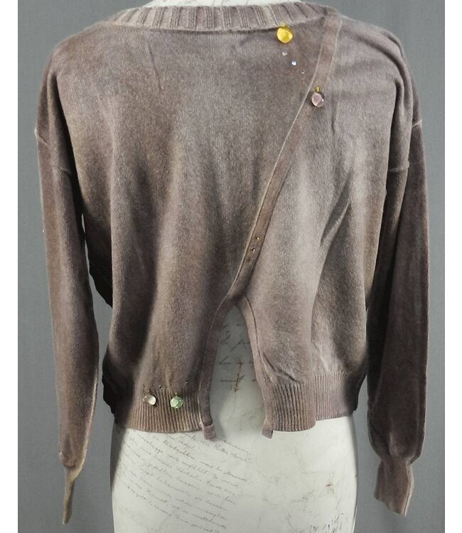 Elisa Cavaletti Kurzer Strickpullover violett marmoriert