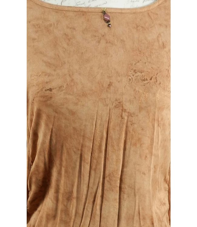 Elisa Cavaletti Basic-Shirt altrosa-braun-gold