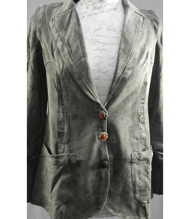 Elisa Cavaletti Lange Jacke antrazith verwaschen