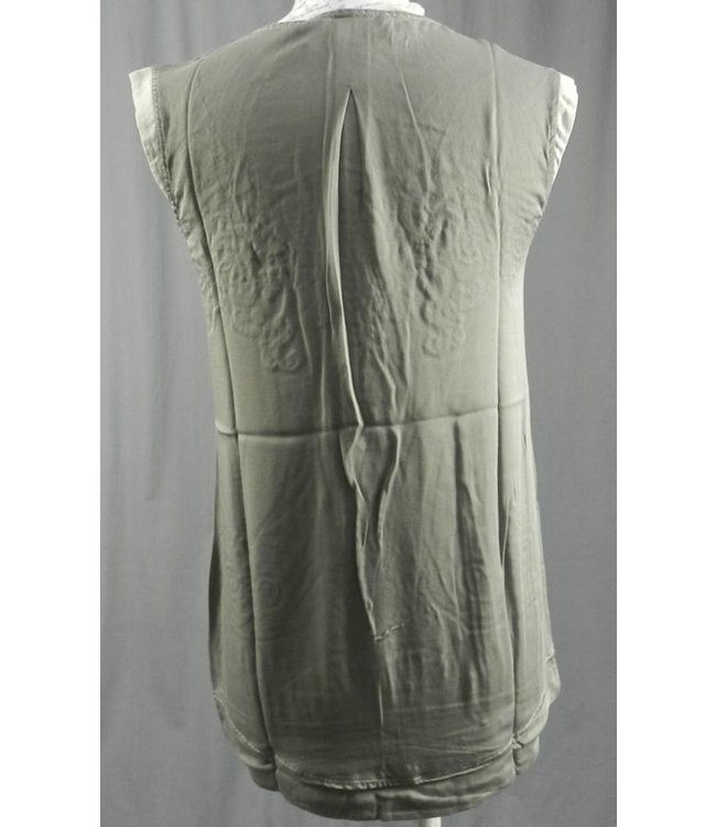 Elisa Cavaletti Top antrazith mit Stickerei silbergrau