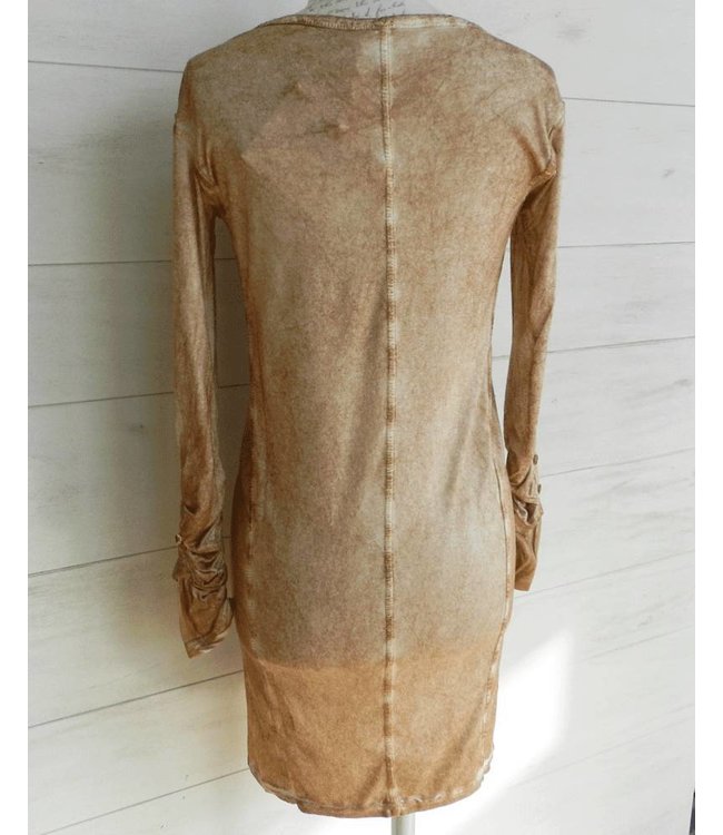 Elisa Cavaletti Robe écru - rouge doré