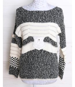 Elisa Cavaletti Pullover grey-ecru-black