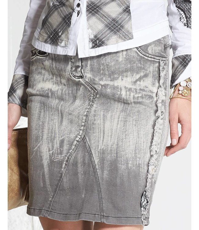 Elisa Cavaletti Minijupe gris délavé