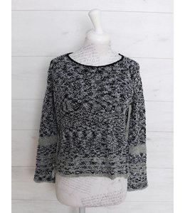 Elisa Cavaletti Short pullover silvery grey and black