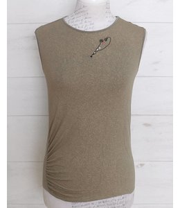 Elisa Cavaletti Top taupe-gold