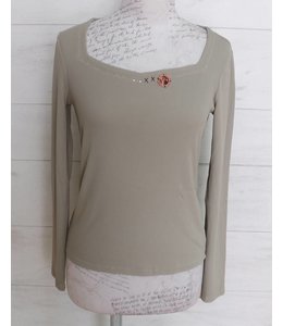 Elisa Cavaletti Basic long-sleeved shirt taupe