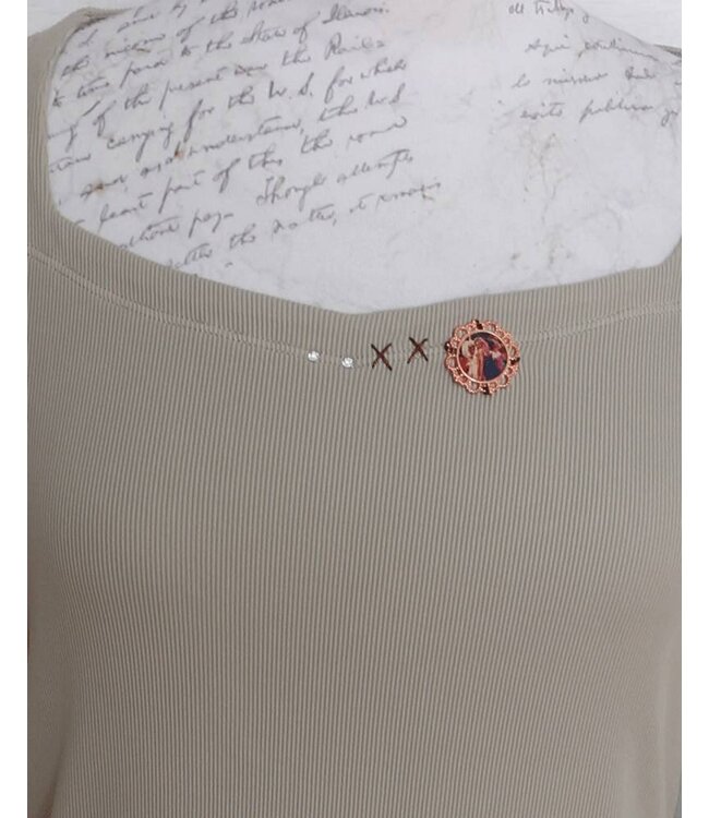 Elisa Cavaletti Haut passe-partout taupe