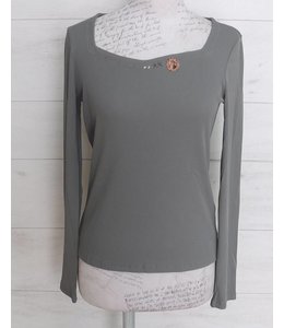 Elisa Cavaletti Basic long-sleeved shirt light grey