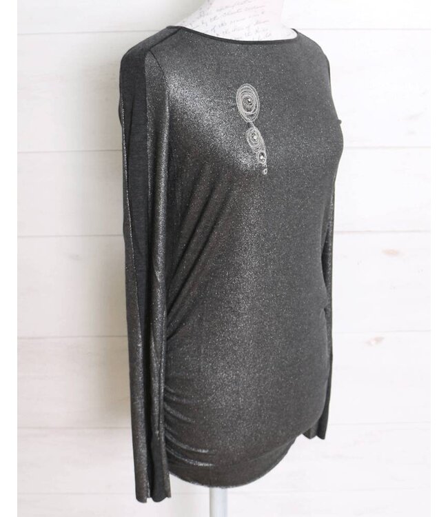 Elisa Cavaletti Langarmshirt antrazith-silber