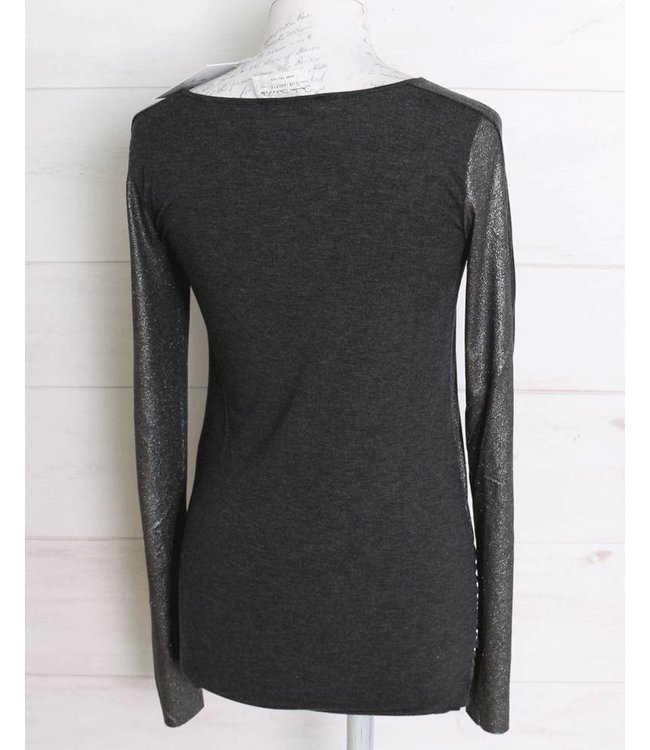Elisa Cavaletti Langarmshirt antrazith-silber