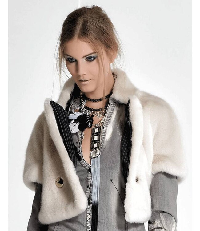 Elisa Cavaletti Boléro écru