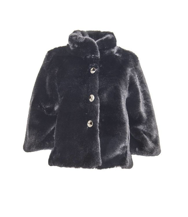 Elisa Cavaletti Faux-fur jacket black