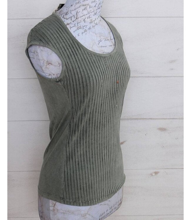 Elisa Cavaletti Haut vert délavé