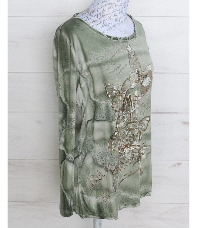 Elisa Cavaletti T-shirt long vert clair