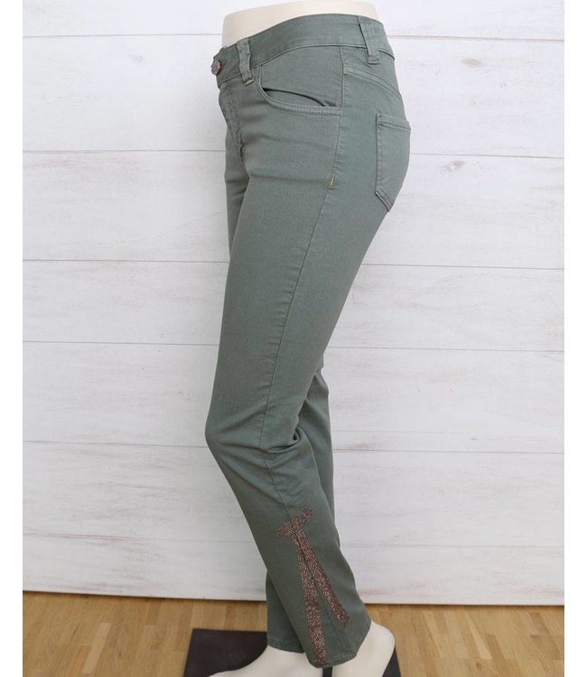 Elisa Cavaletti Pantalon vert foncé