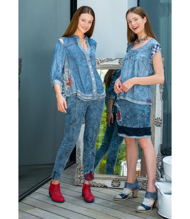 Elisa Cavaletti Haut Denim-Blu