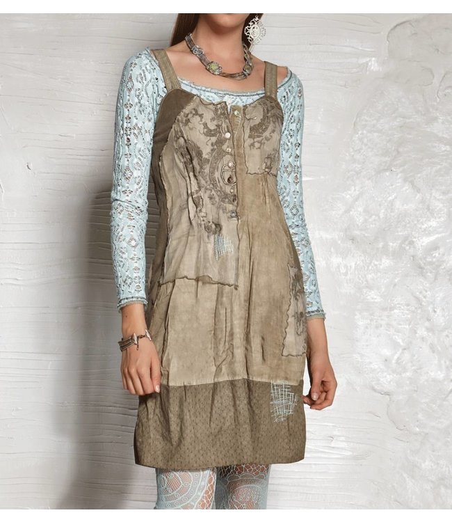 Elisa Cavaletti Strappy dress khaki