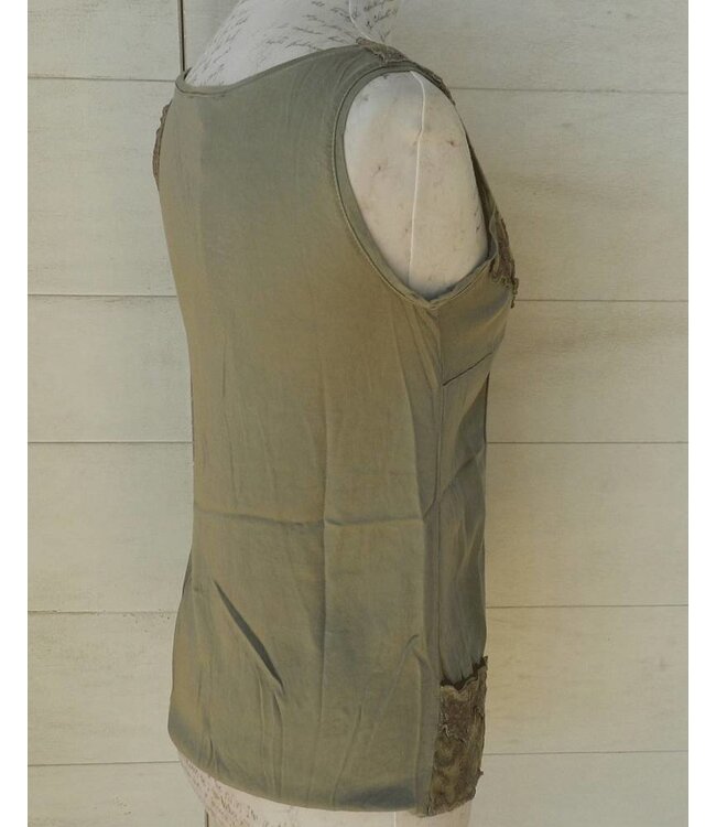 Elisa Cavaletti Top khaki