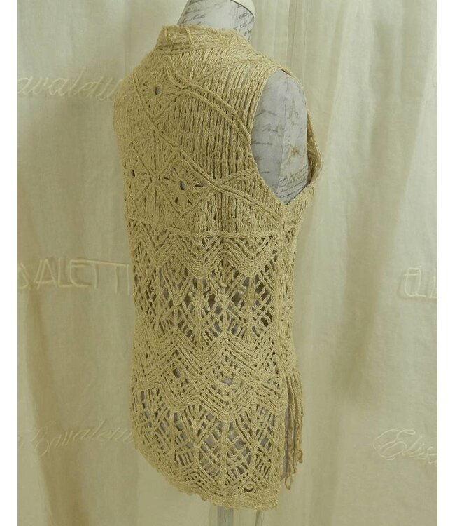 Elisa Cavaletti Knit-Gilet beige