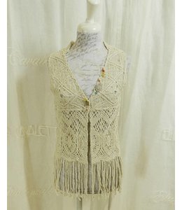 Elisa Cavaletti Knit-Gilet ecru