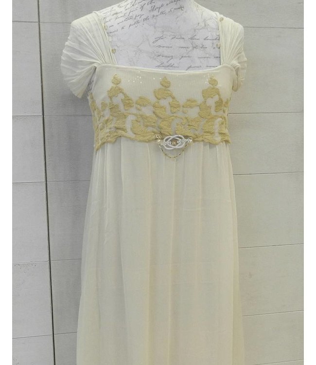 Elisa Cavaletti Robe longue beige