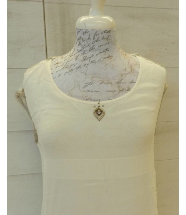 Elisa Cavaletti Top ecru-beige