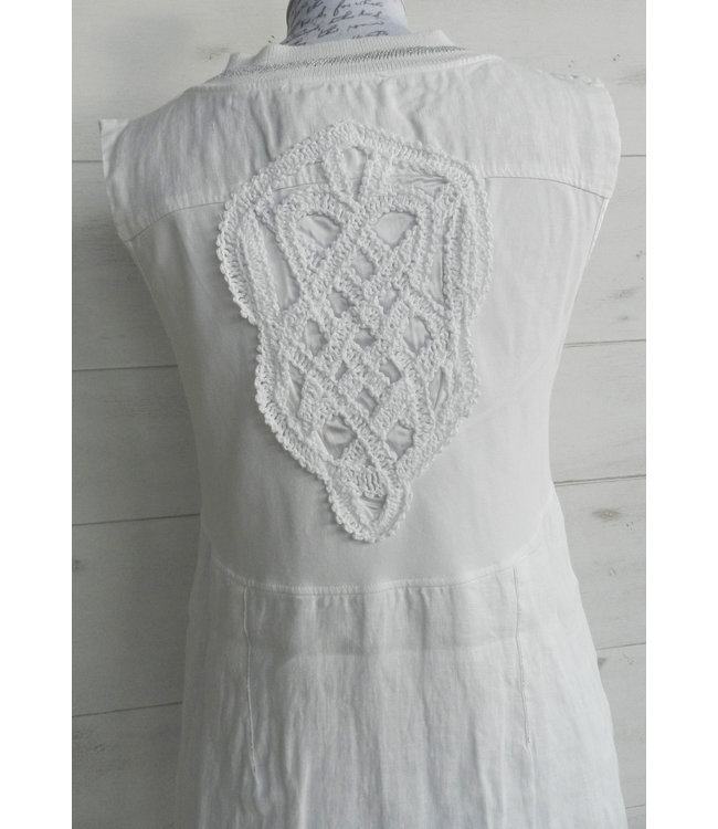 Elisa Cavaletti Leinen-Kleid Bianco