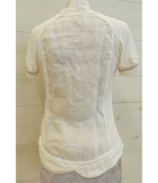 Elisa Cavaletti Leinenbluse Bianco